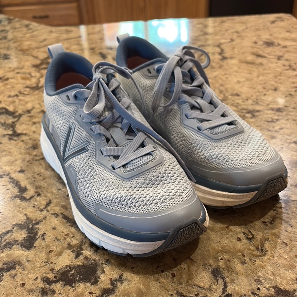 Vionic Gray and Blue Walking Shoes - Picture 4 of 6